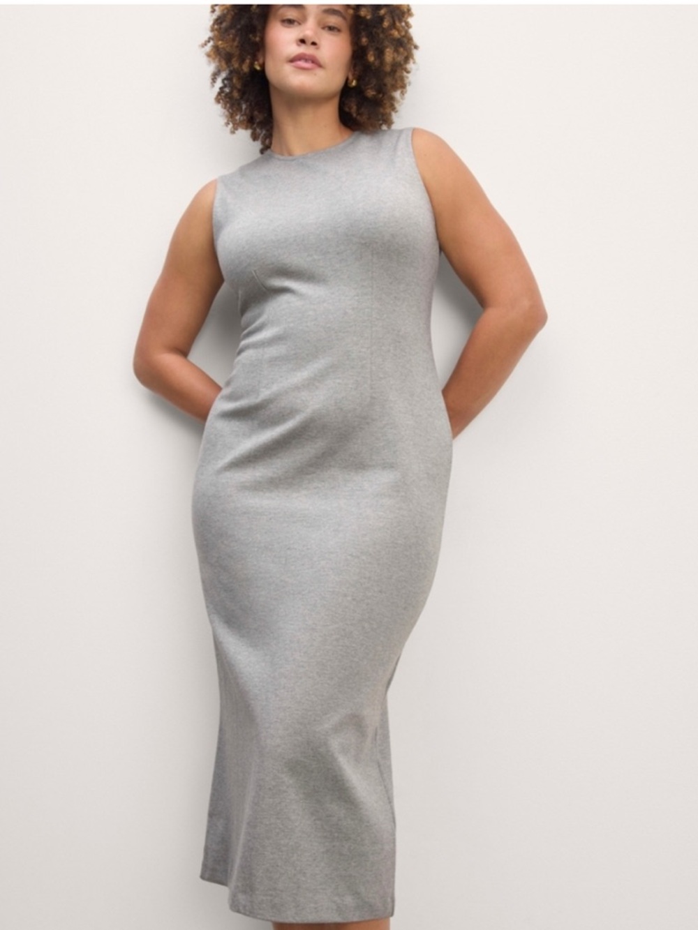 EVERLANE The Dream '90s Midi Dress
Color: Heather Gray size XL
